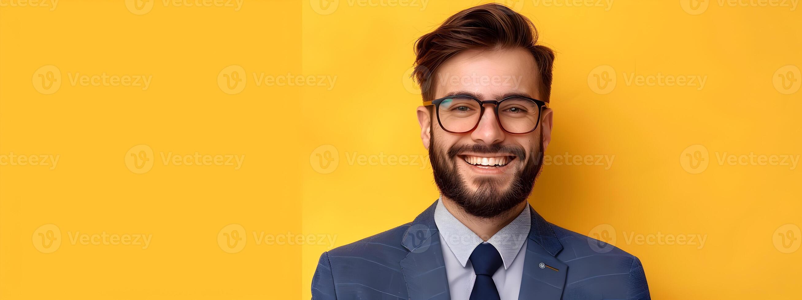 Young Mortgage Loan Processor Exuding Joy while Excelling in Financial Services photo