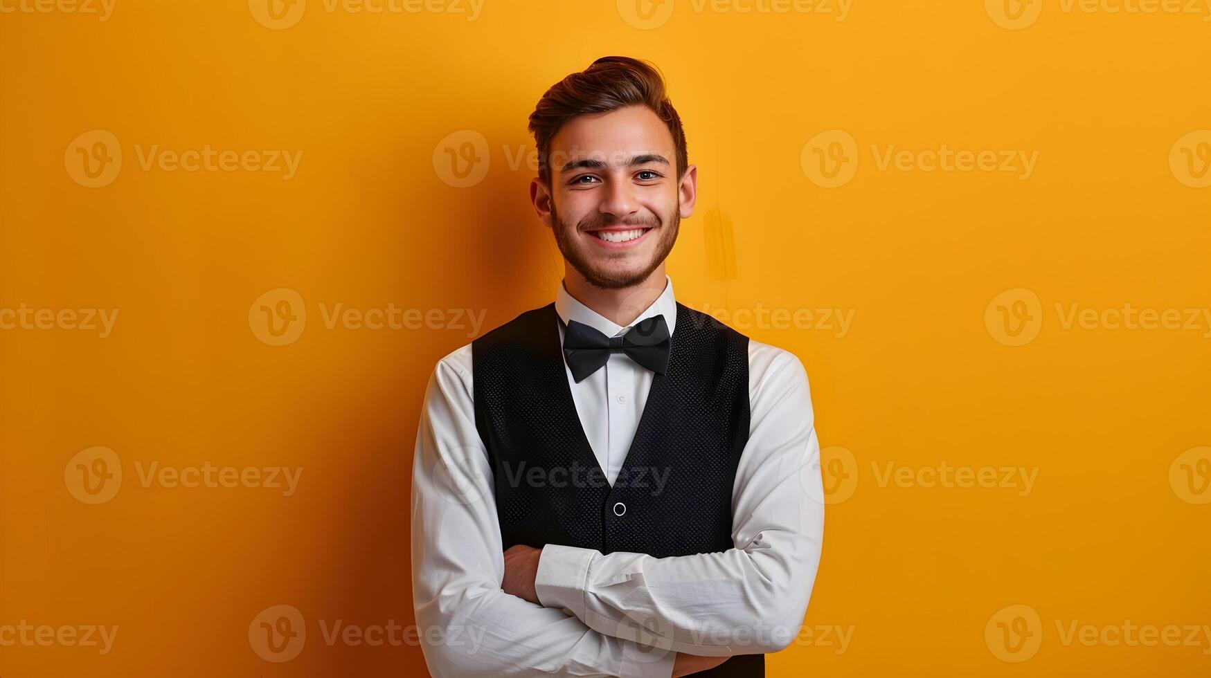 Young Valets Proud Smile Symbol of Success and Customer Satisfaction in the Luxury Hospitality Industry photo