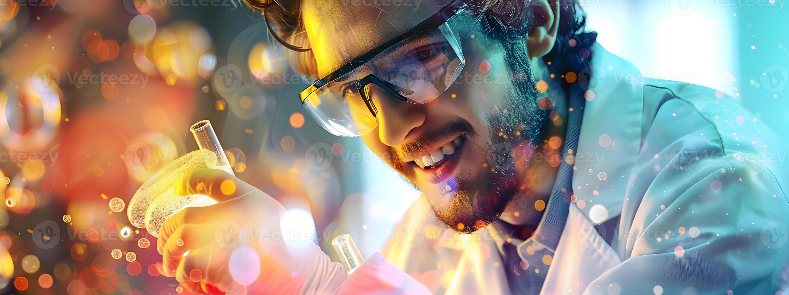Young Atmospheric Scientist Exudes Happiness While Pursuing Groundbreaking Research in the Lab photo