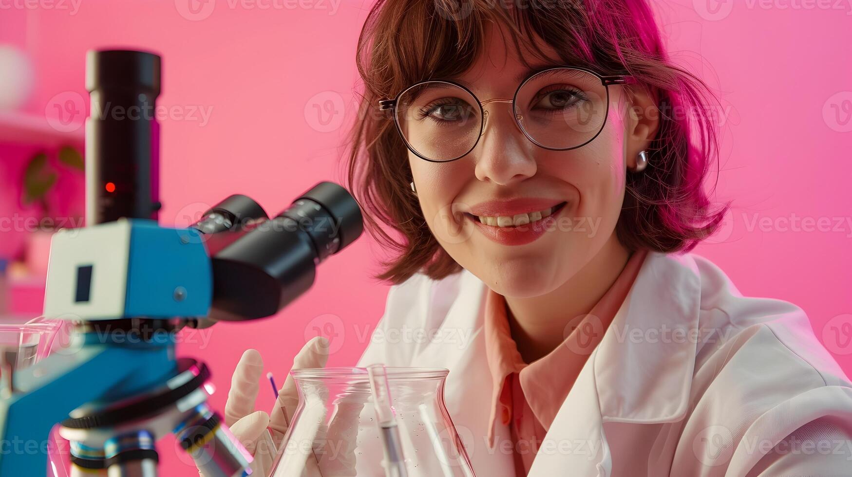 Young Atmospheric Scientist Exuding Happiness While Pursuing Groundbreaking Research photo