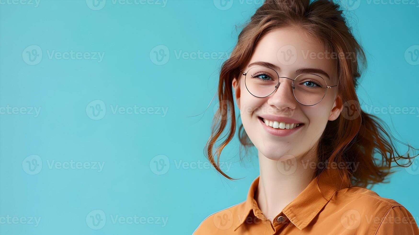 Enthusiastic Young Volunteer Excels in Office Job Adding Vibrant Colors to Work Life photo