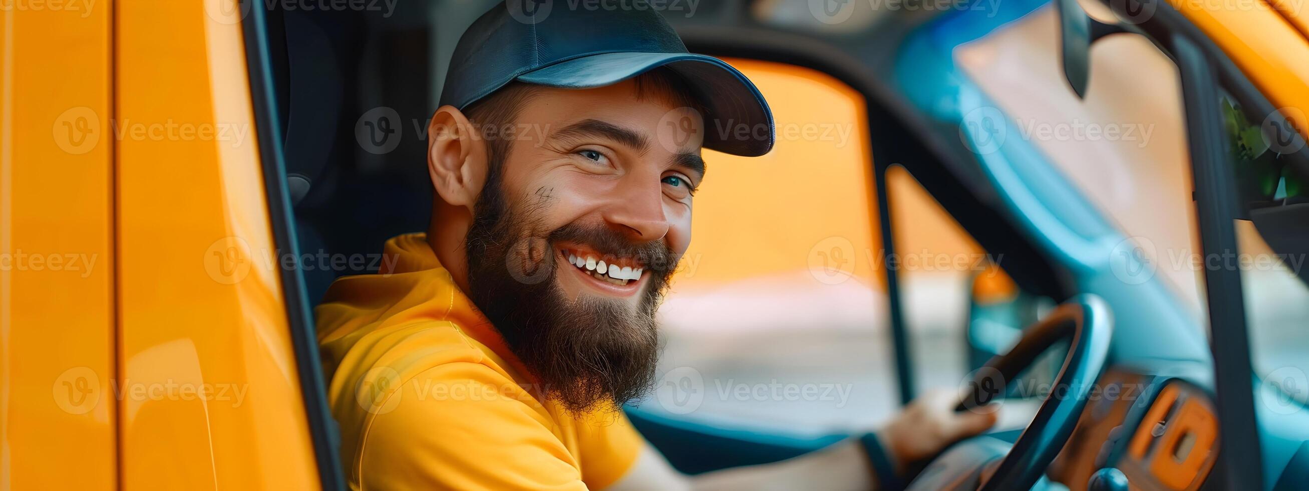 Joyful Meals on Wheels Driver A Portrait of Devoted Service and Smilehood photo