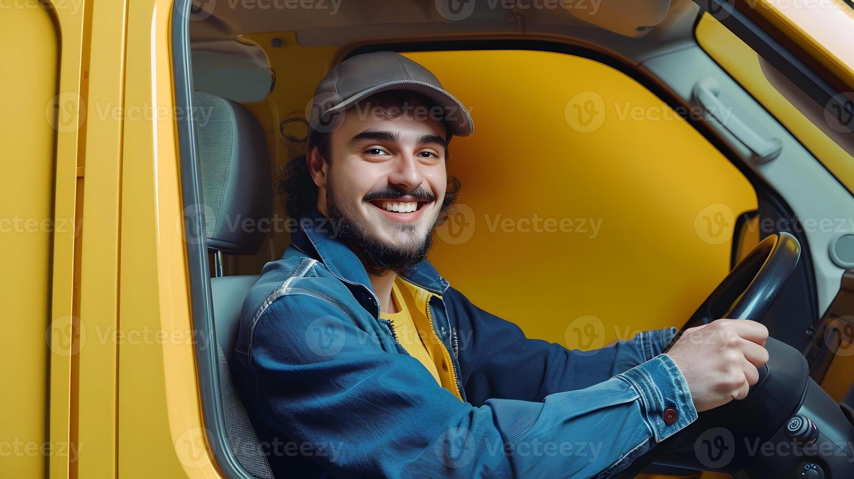 Joyful Meals on Wheels Driver Delivering Food with a Smile photo