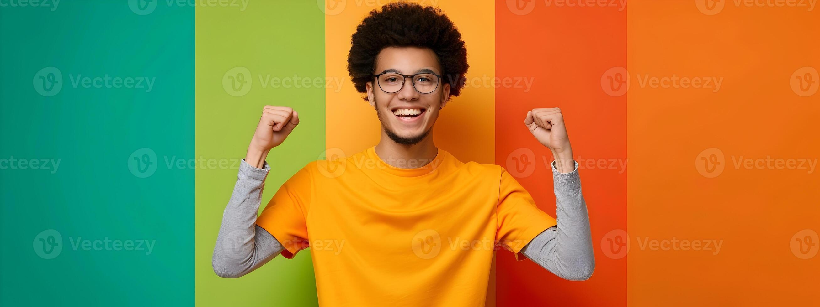 Vibrant Youth Finding Joy in Volunteer Work A Colorful Portrait of Selfless Giving photo