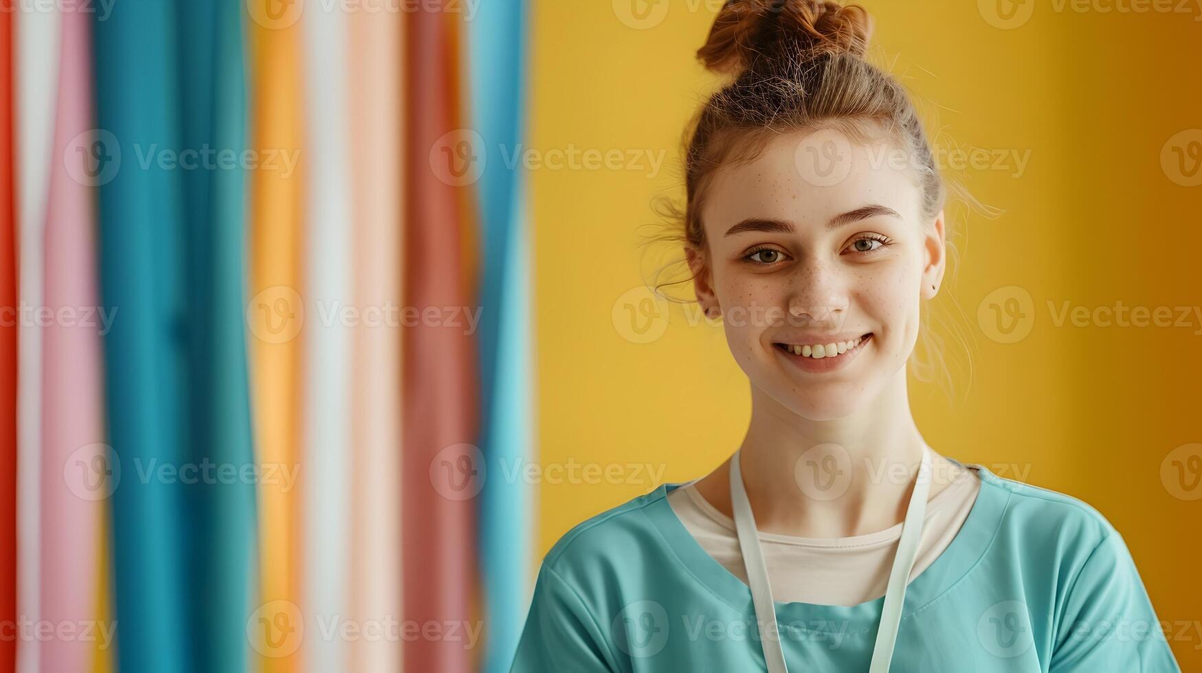 Young Physical Therapy Assistants Genuine Smile Symbolizes Commitment to Patients Wellness photo