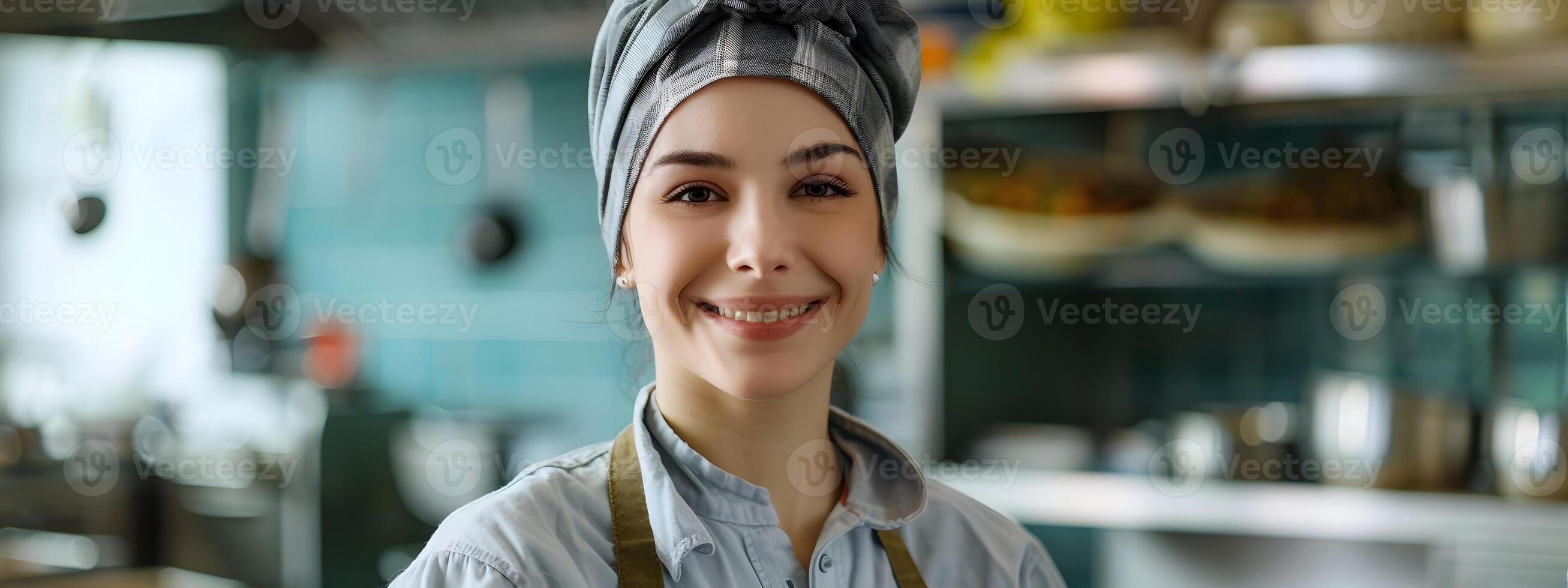 Young Food Kitchen Workers Passion Shines in this Portrait photo