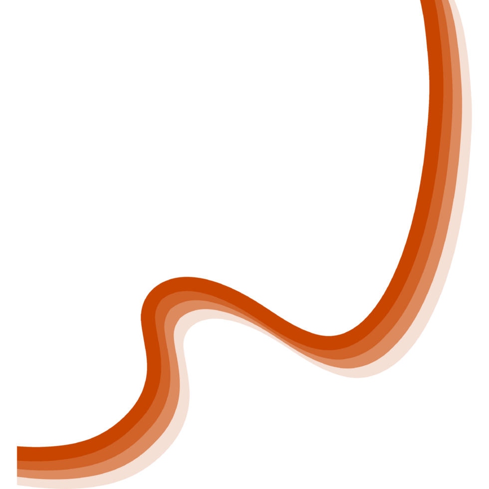 Simple multicolored layered lines.Oeganic boobles shape. png