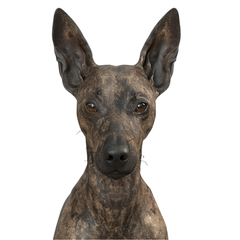 A Dog With Big Ears and A Big Head On Transparent Background. png