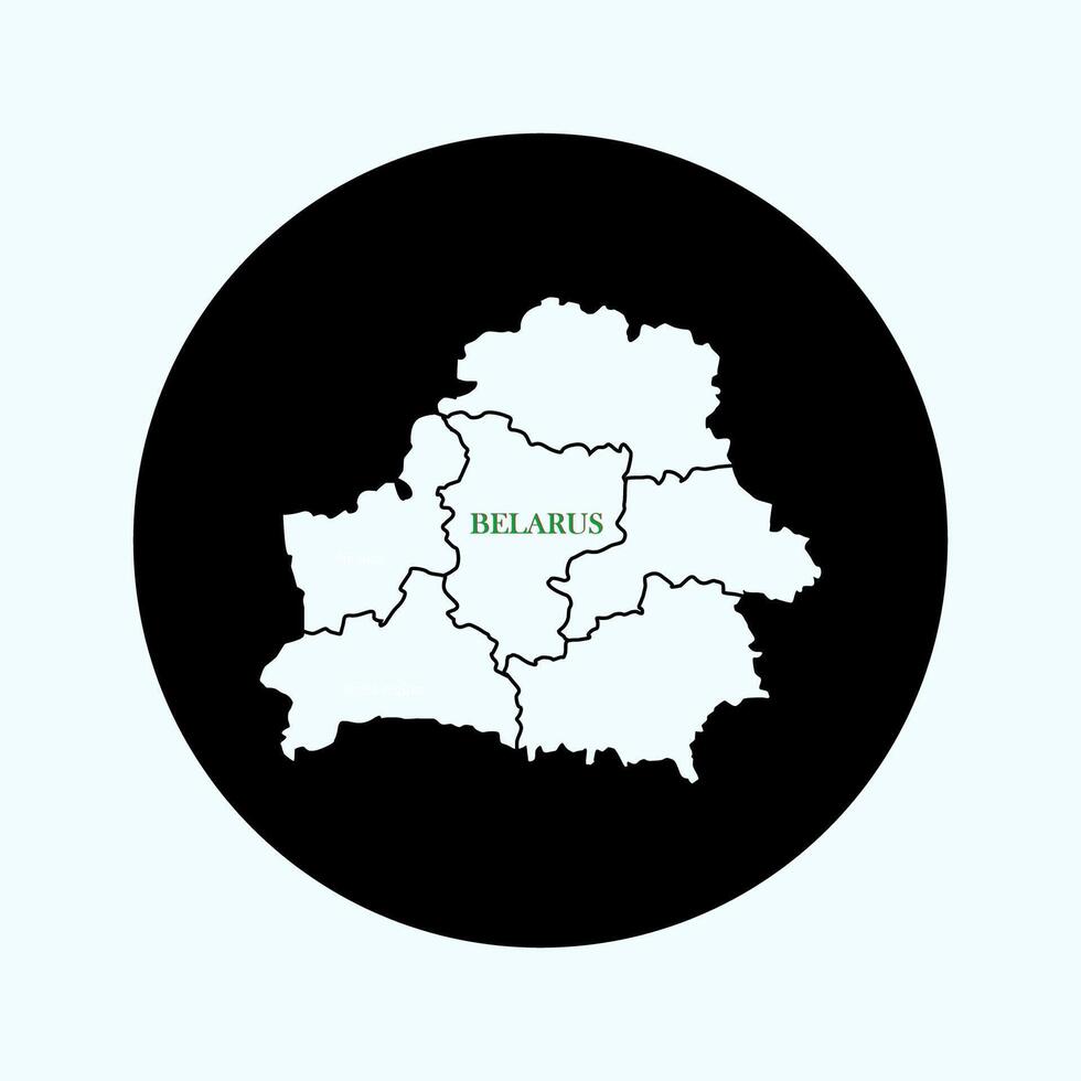 MAP OF THE STATE OF BELARUS vector