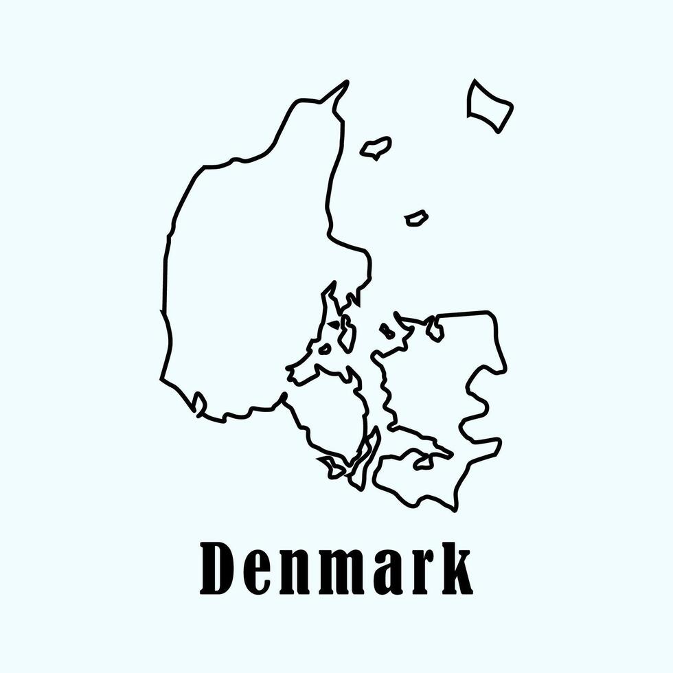 Denmark country map icon vector