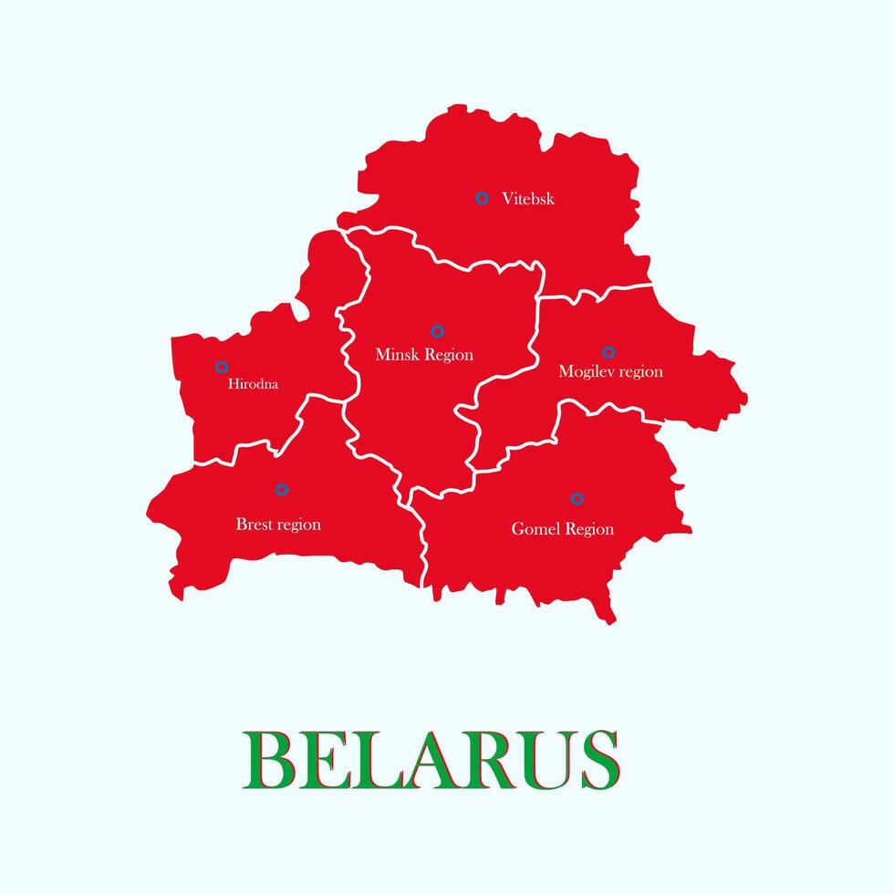Belarus country map icon vector