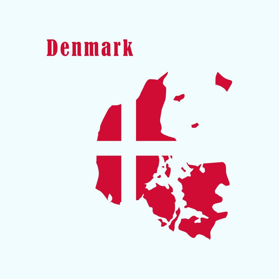 Denmark country map icon vectors
