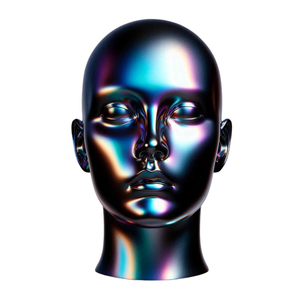 Metallic Human Head png