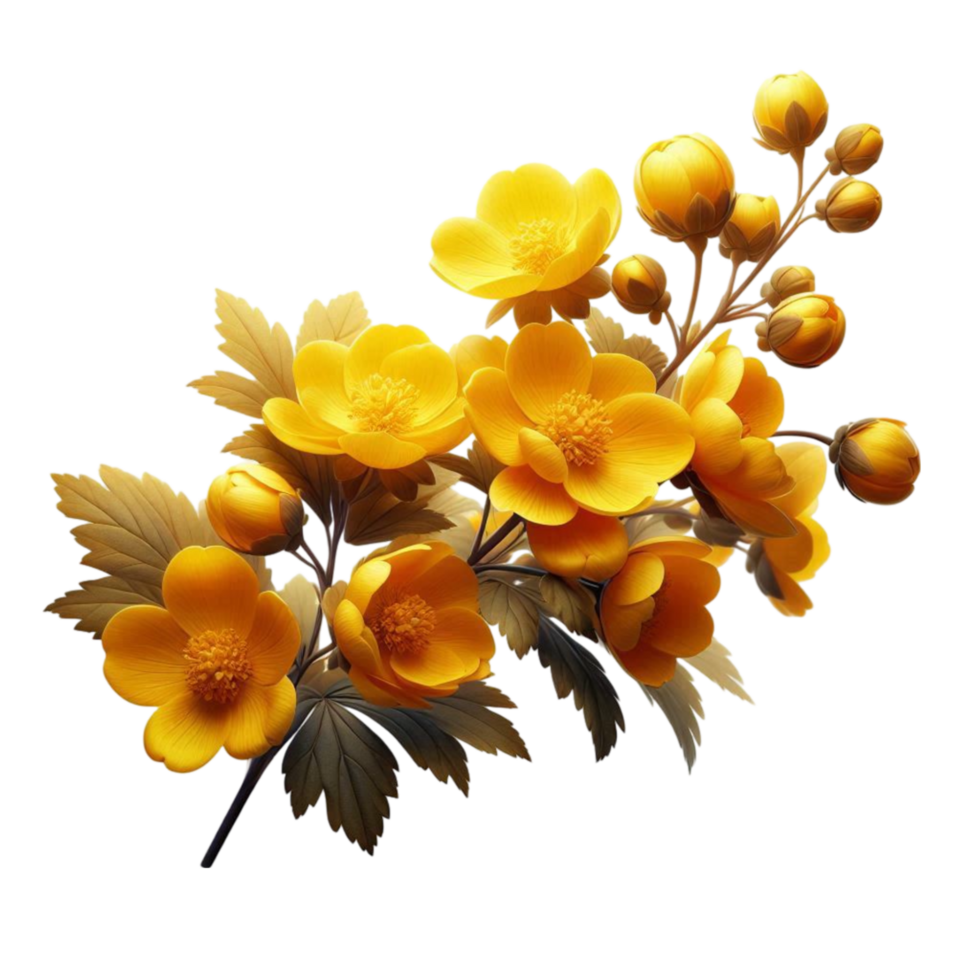 Golden Blossom Branch png