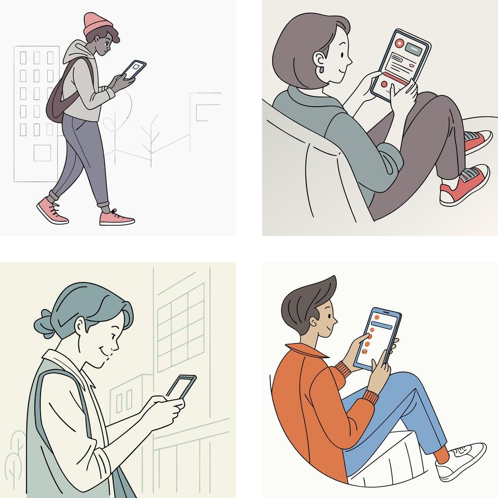 Mobile Phone Graphics vector