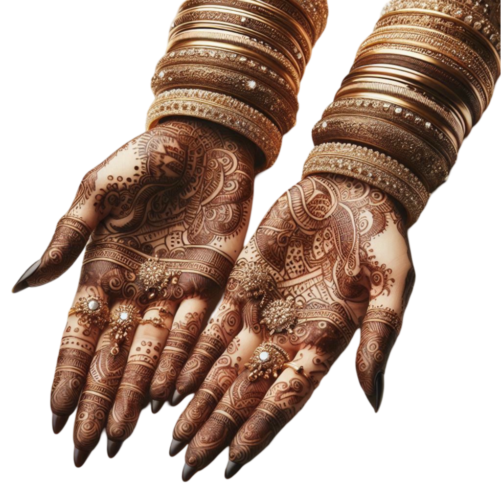 Henna Hands with Bangles png