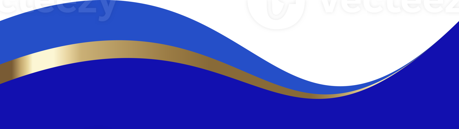 Header shape design. Website border. Abstract curved bottom section with golden element. Separator blue wavy frames for webpage. Simple headlines for site and app interface. png
