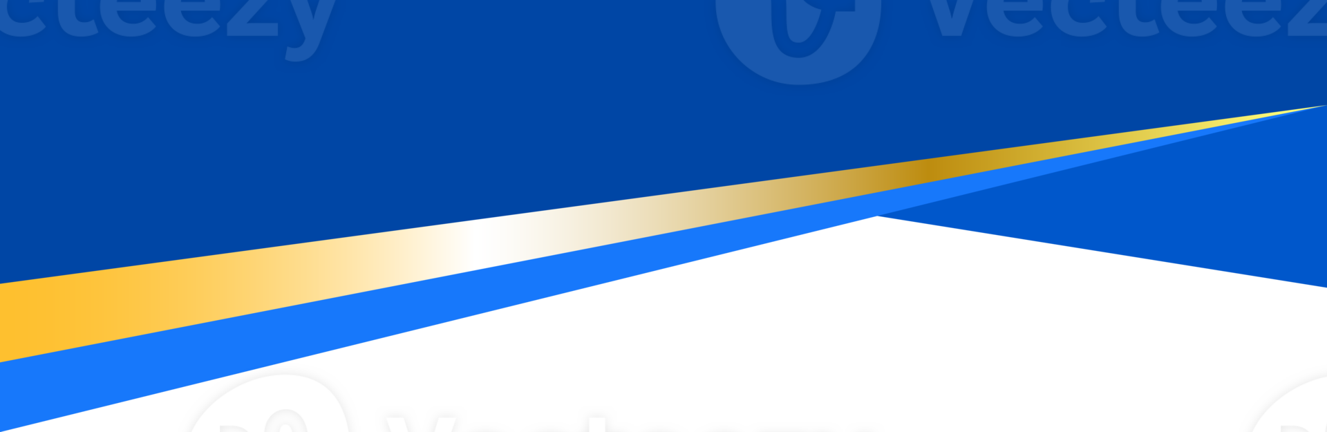 Border shape for banner design. Blue header section with golden line. Abstract bottom for web page. Curved divider template. Horizontal separator. png