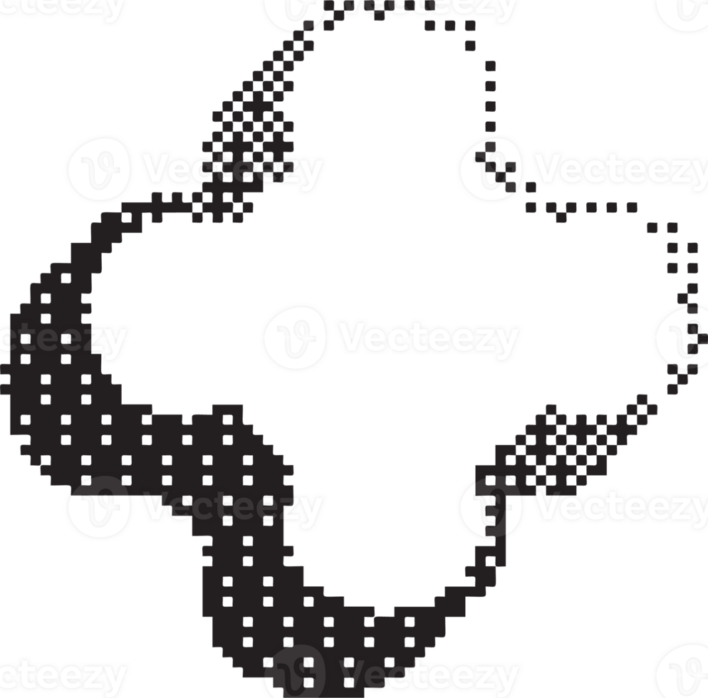 Bitmap pattern star shape. Flower halftone gradient element. Graphic abstract icon. Dither noisy grunge texture. png