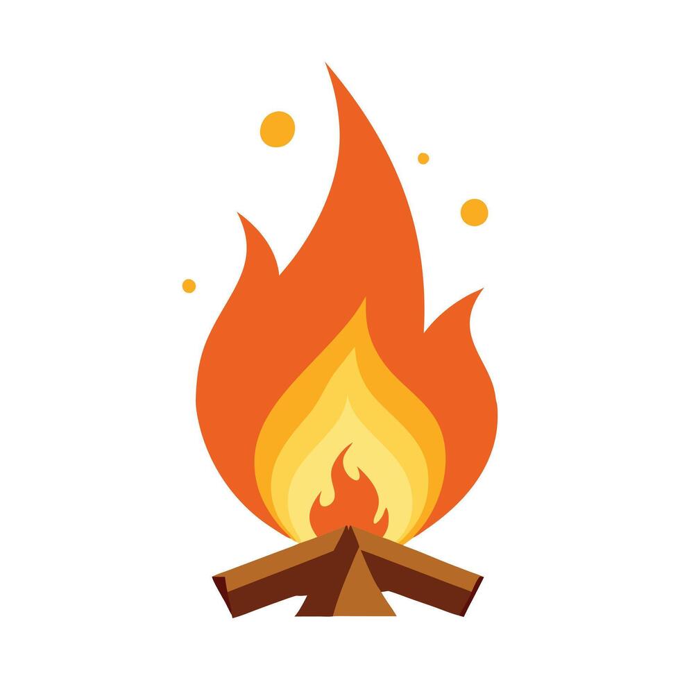 minimal campfire icon design isolated vector