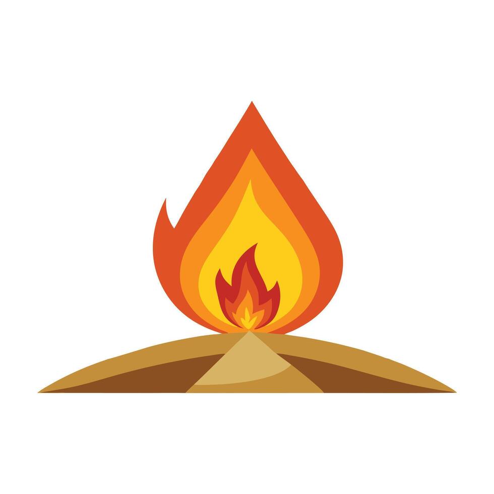 campfire flame icon graphic vector
