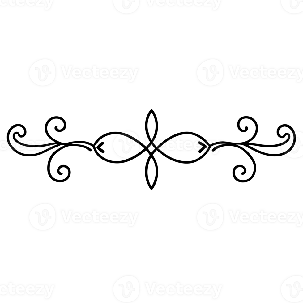 Elegant cute black floral motifs are arranged in three horizontal lines, each showcasing a unique and intricate design cutouts png