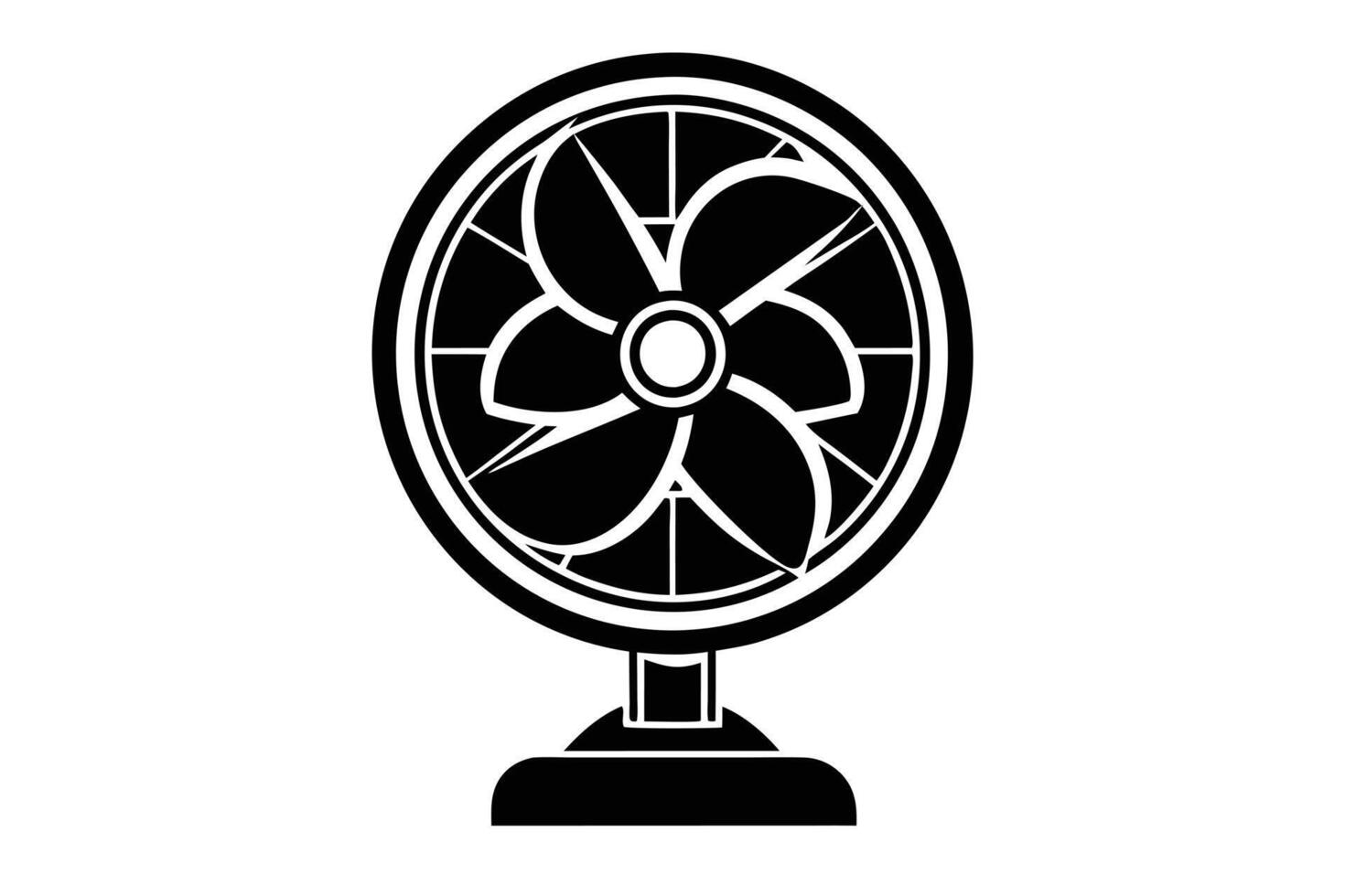 Vintage-Style Fan Icon in Graphics vector