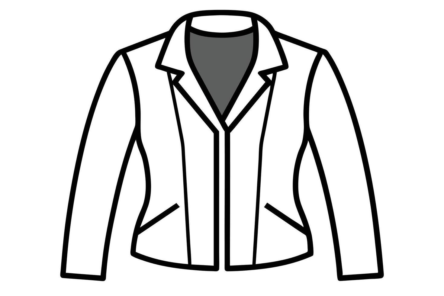 illustration of a stylish white jacket vector