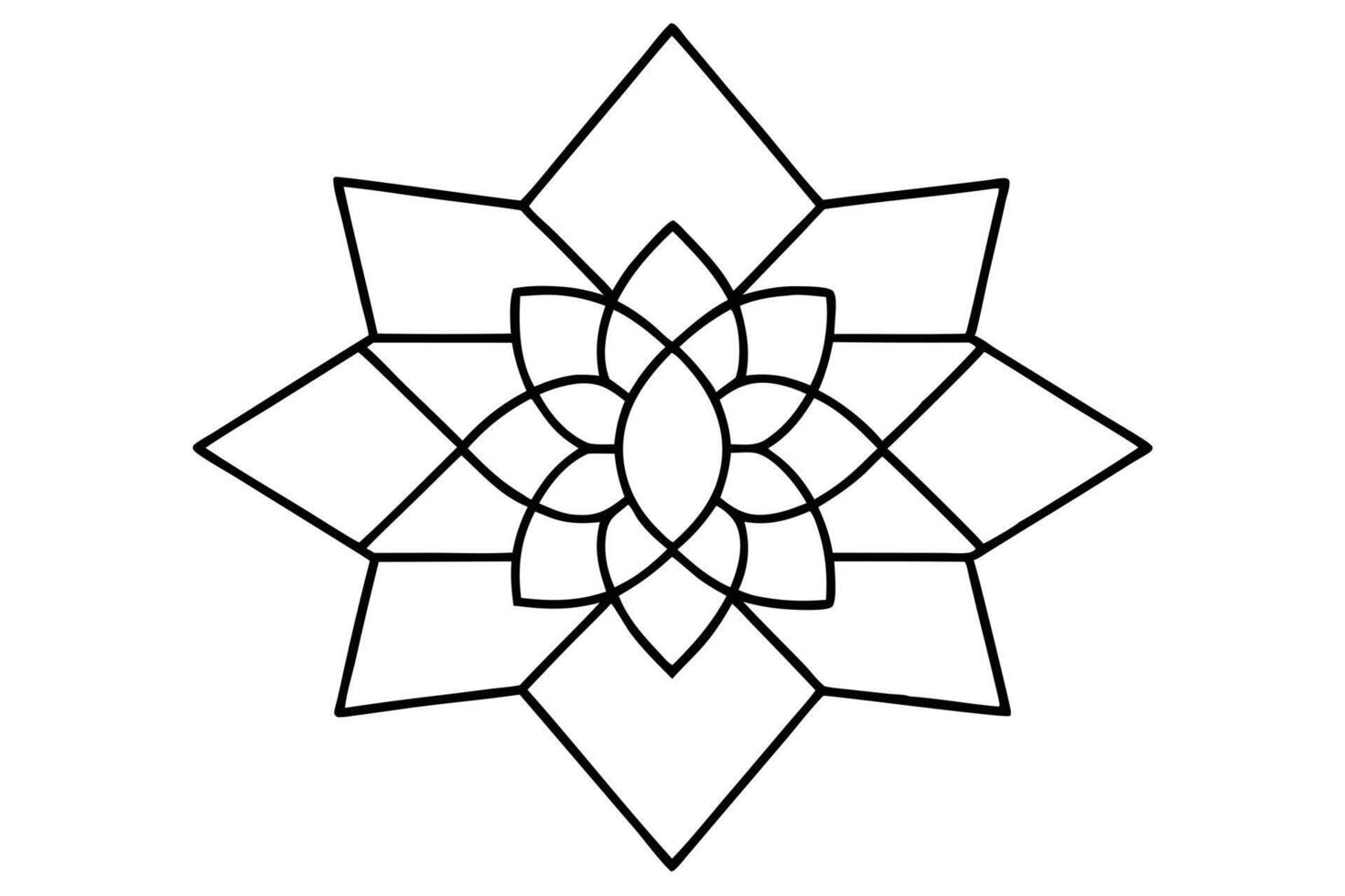 Abstract Mandala Design in Adobe Illustrator vector