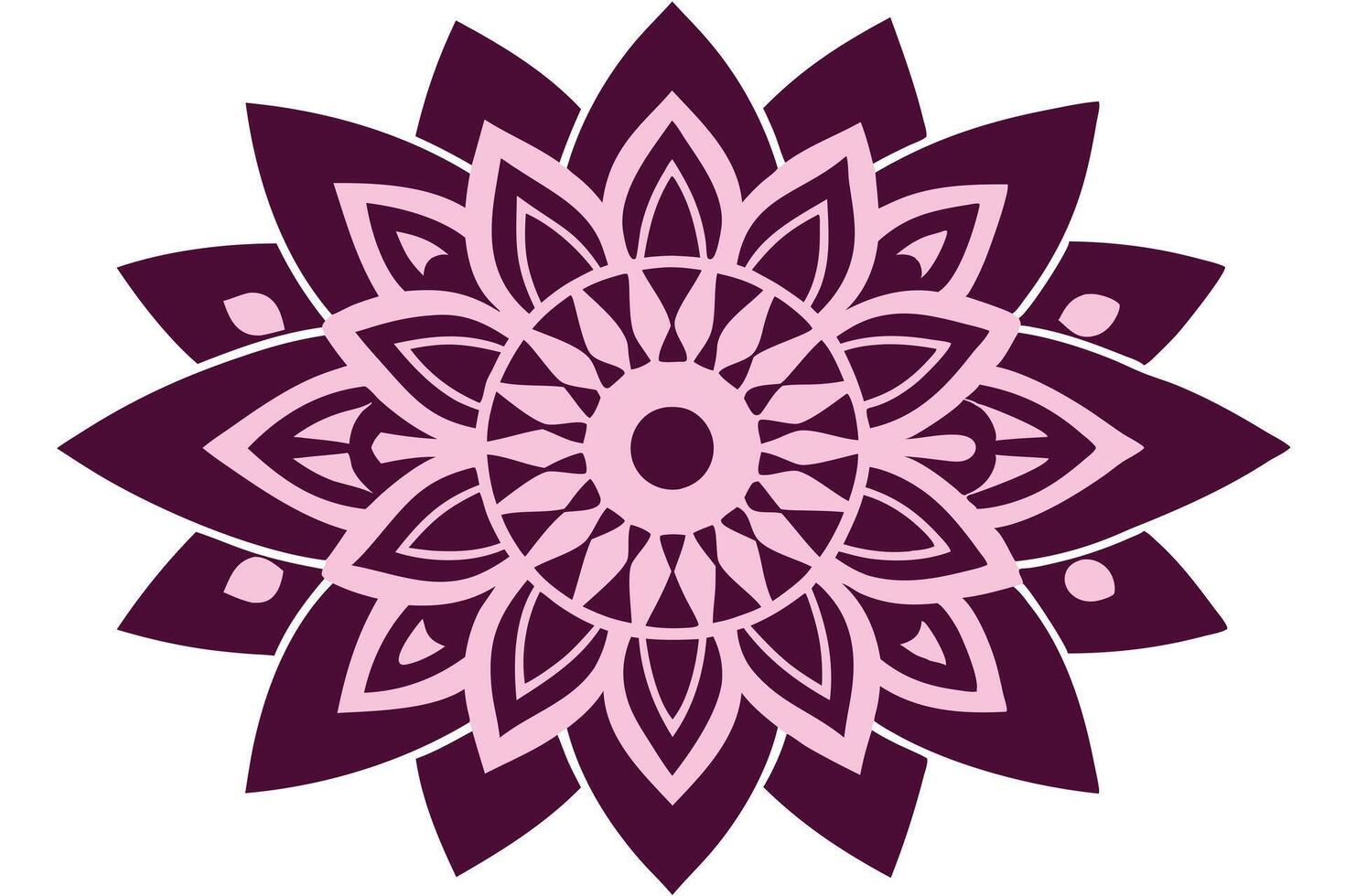 Pink and burgundy mandala design, perfect for digital prints. vector