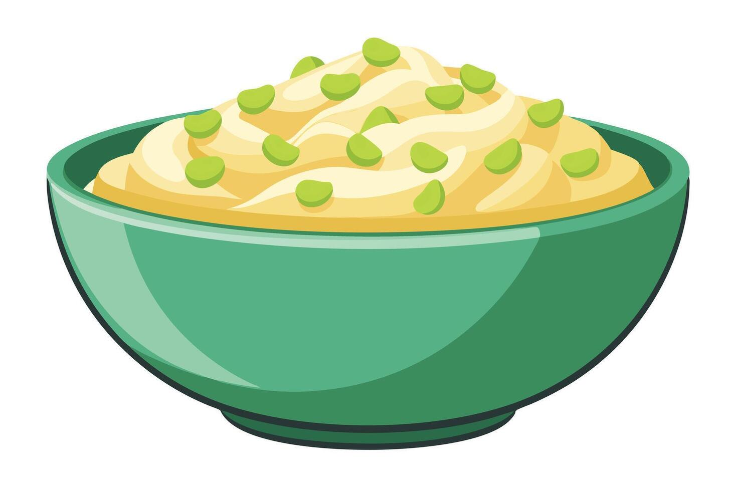 A Creamy Dip in a Bowl Delicious Illustration for Food Packaging or Recipes vector