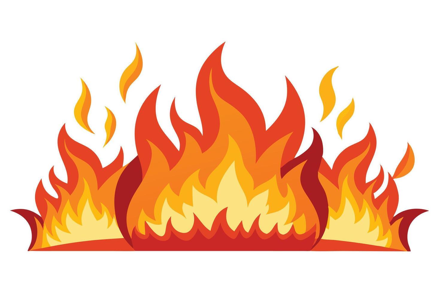 A Illustration of Fiery Flames for Design. vector