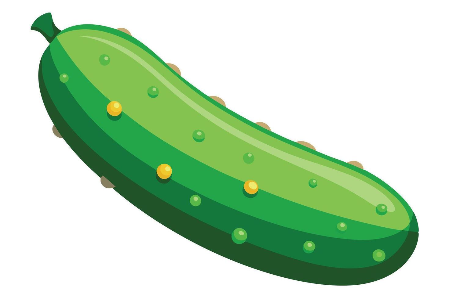 Vibrant Illustration of a Fresh, Green Pickle vector