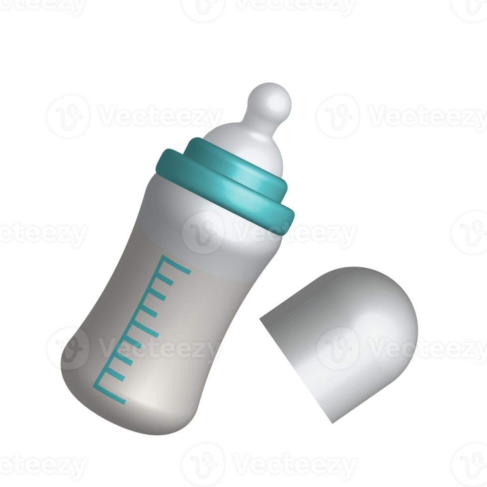 Nurturing Beginnings Baby Bottle Concept ,Baby milk bottle. Nutrition in the plastic container for a newborn. White drink, dairy product. png