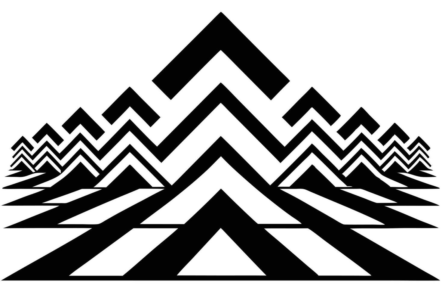Black and white zig-zag pattern graphic design. vector