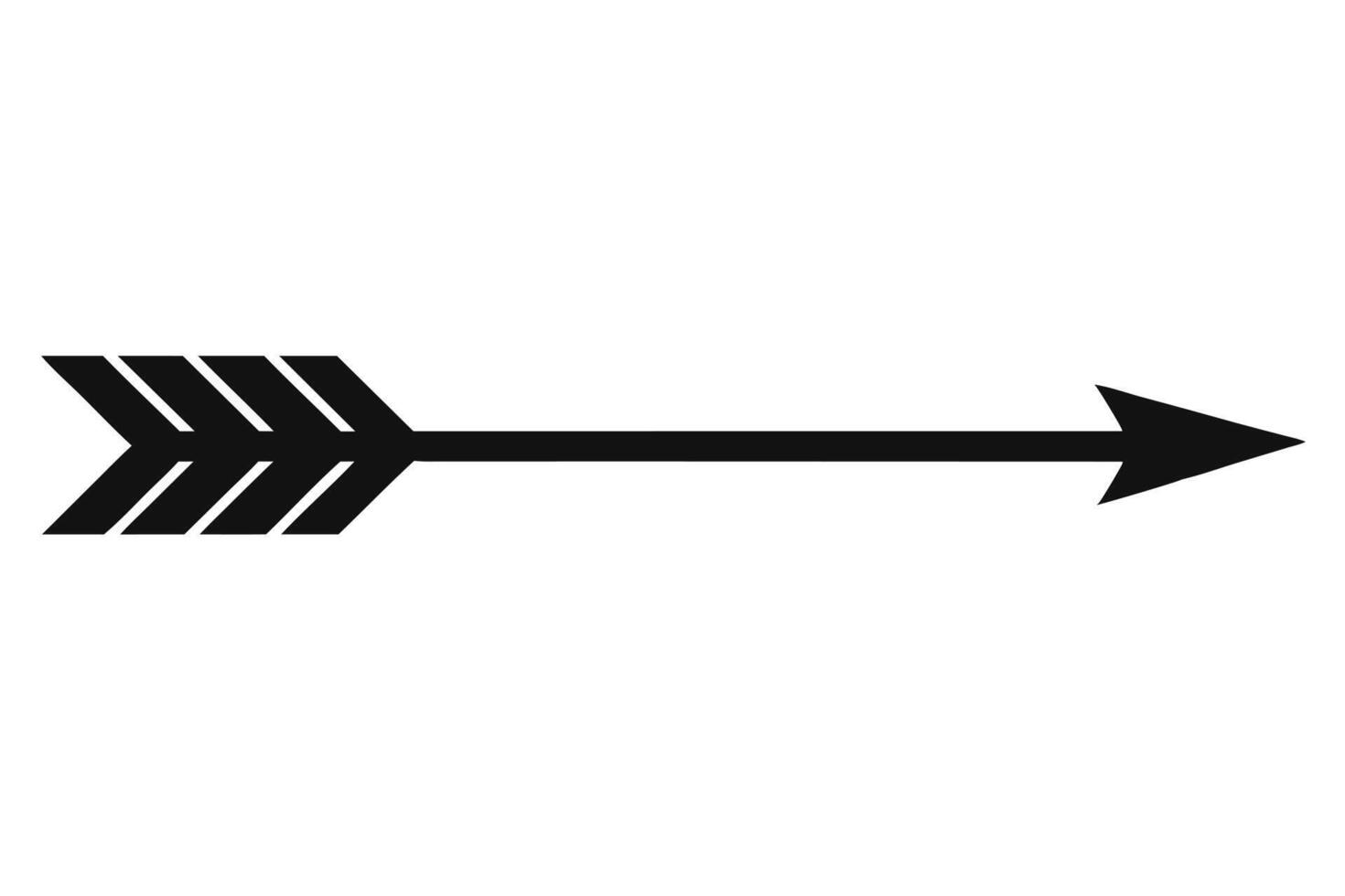 Simple Black Arrow Graphic for Design Projects vector