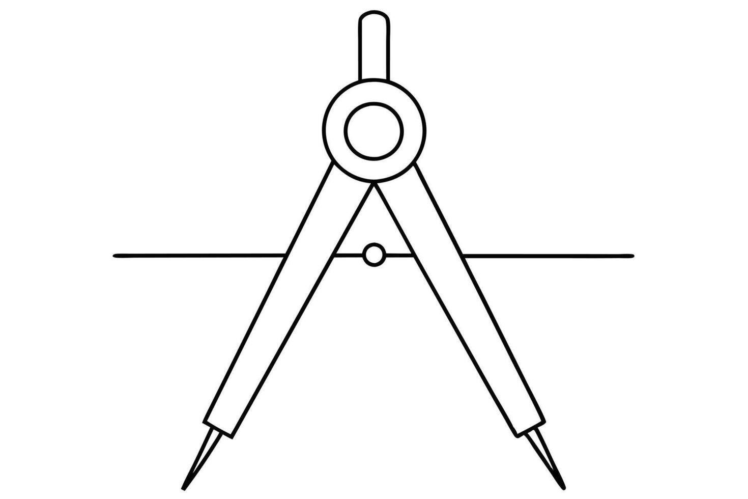 illustration of a simple compass vector