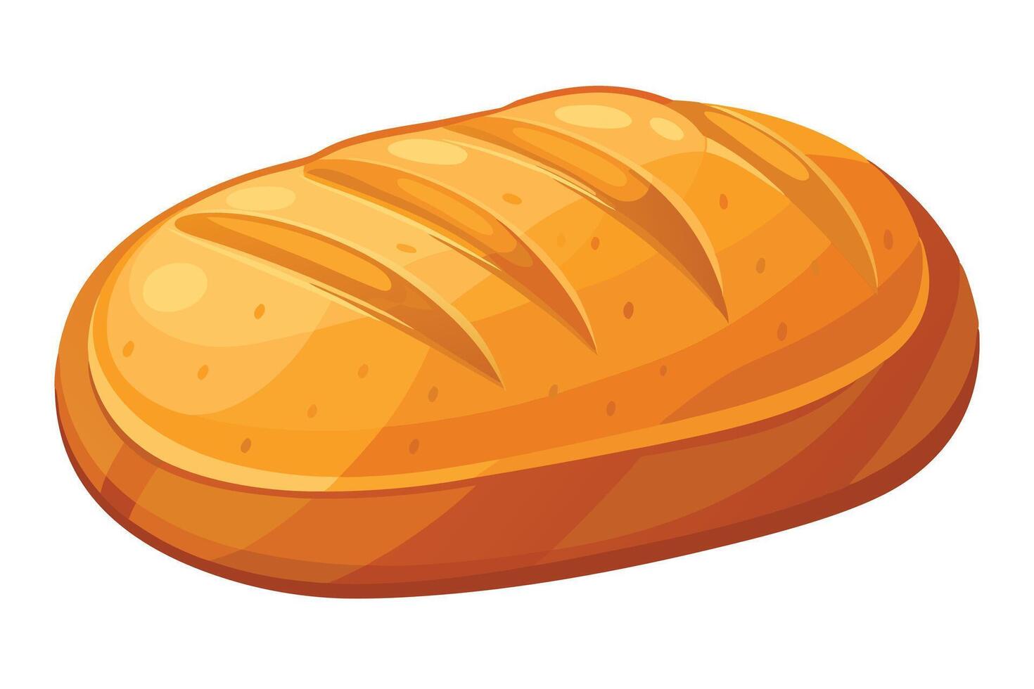 A Delicious loaf of bread illustration for food design. vector