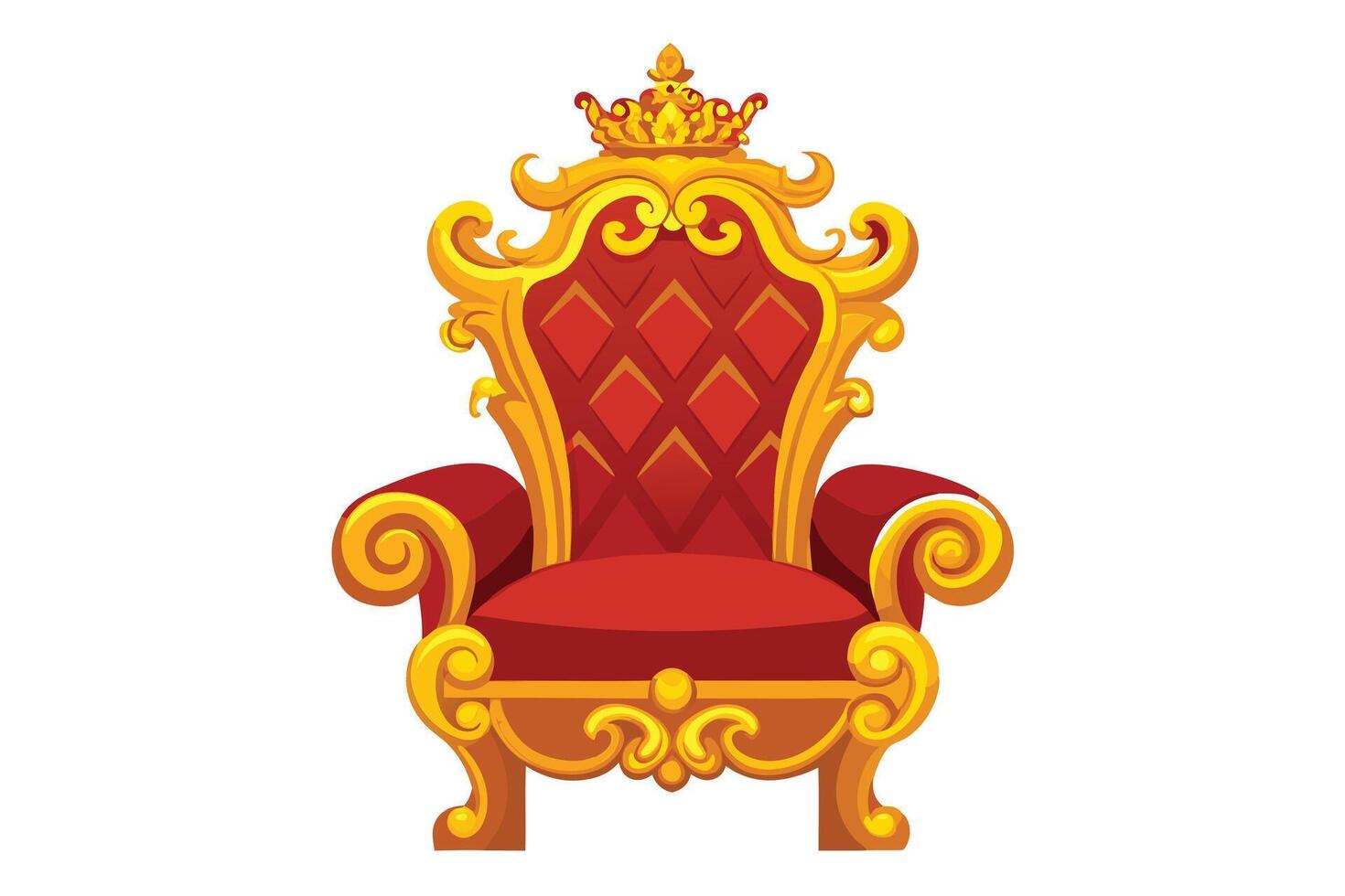 Ornate Royal Throne, Perfect for Royalty or Fantasy Themes vector
