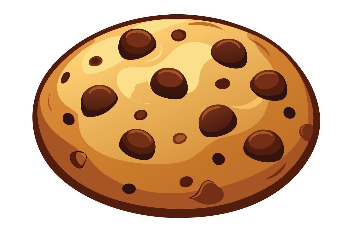 A Delicious chocolate chip cookie illustration vector