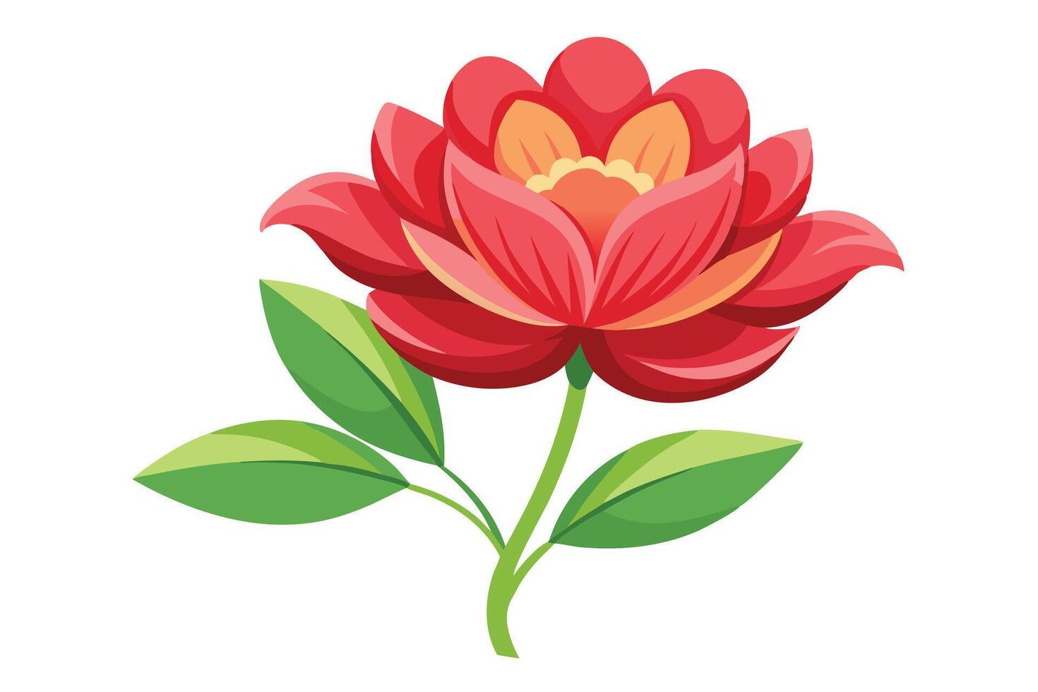 A Vibrant red flower graphic design perfect for floral themed projects. vector