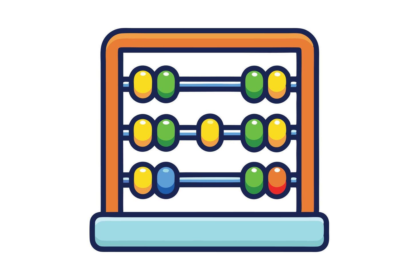 Colorful abacus illustration perfect for education resources. vector
