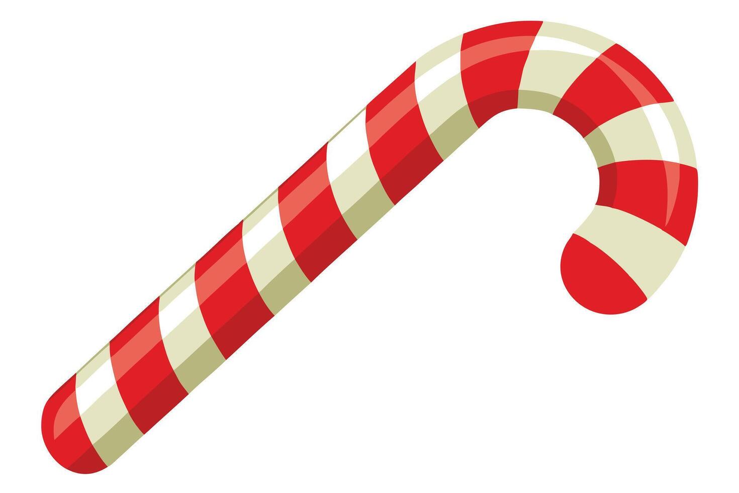 Colorful candy cane illustration, perfect for Christmas design. vector