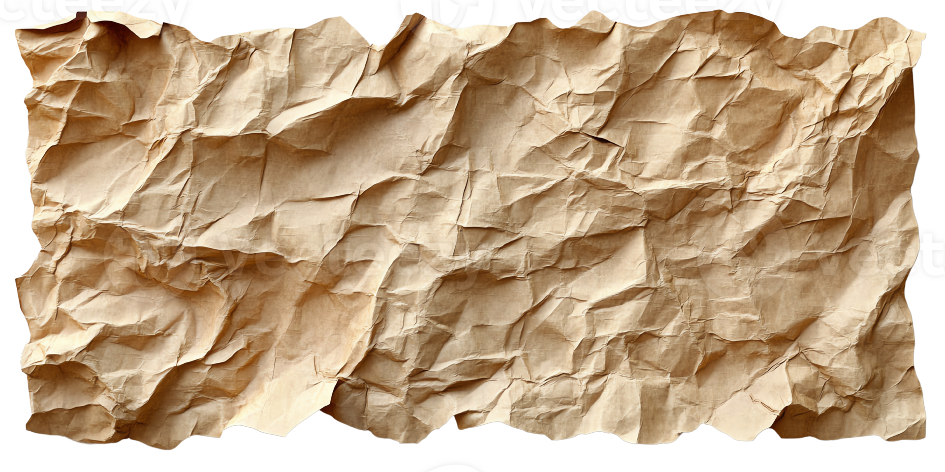 Textured crumpled paper background for creative designs. png