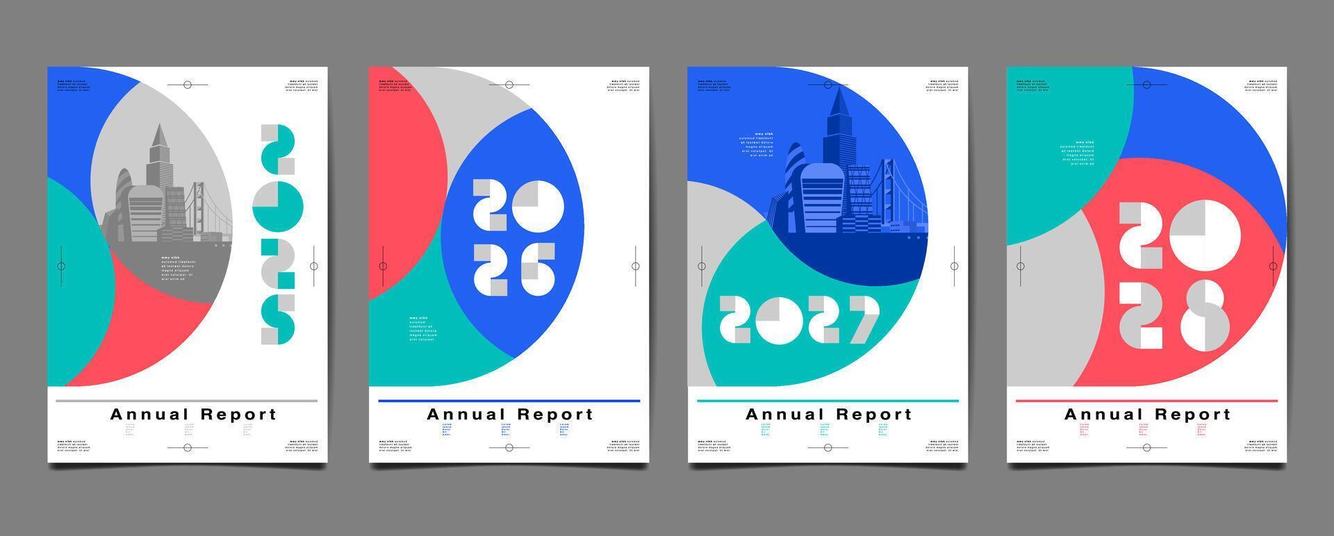 Annual Report,typography, flat design background. vector