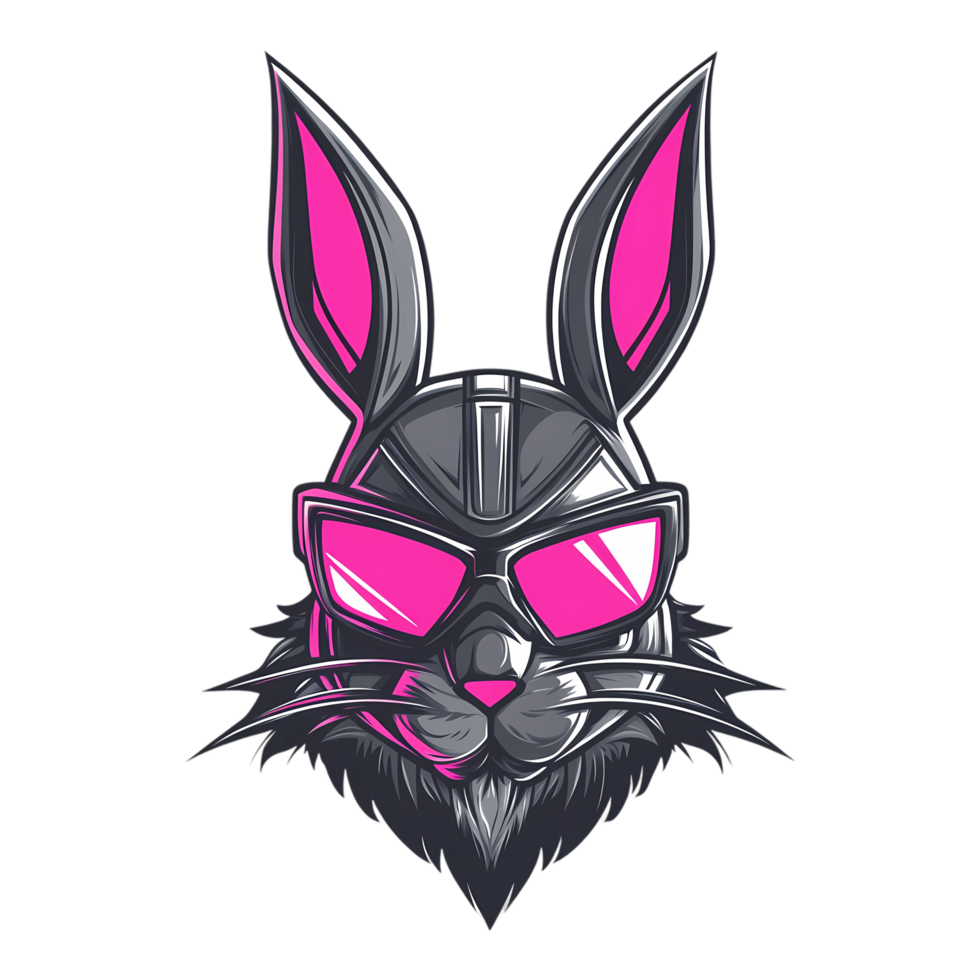 a cartoon rabbit wearing pink sunglasses png