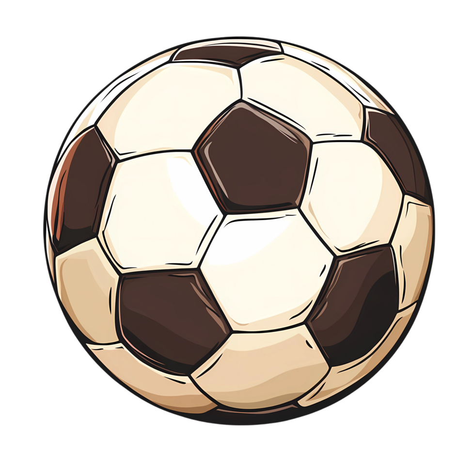 a stunning soccer ball on a transparent background png