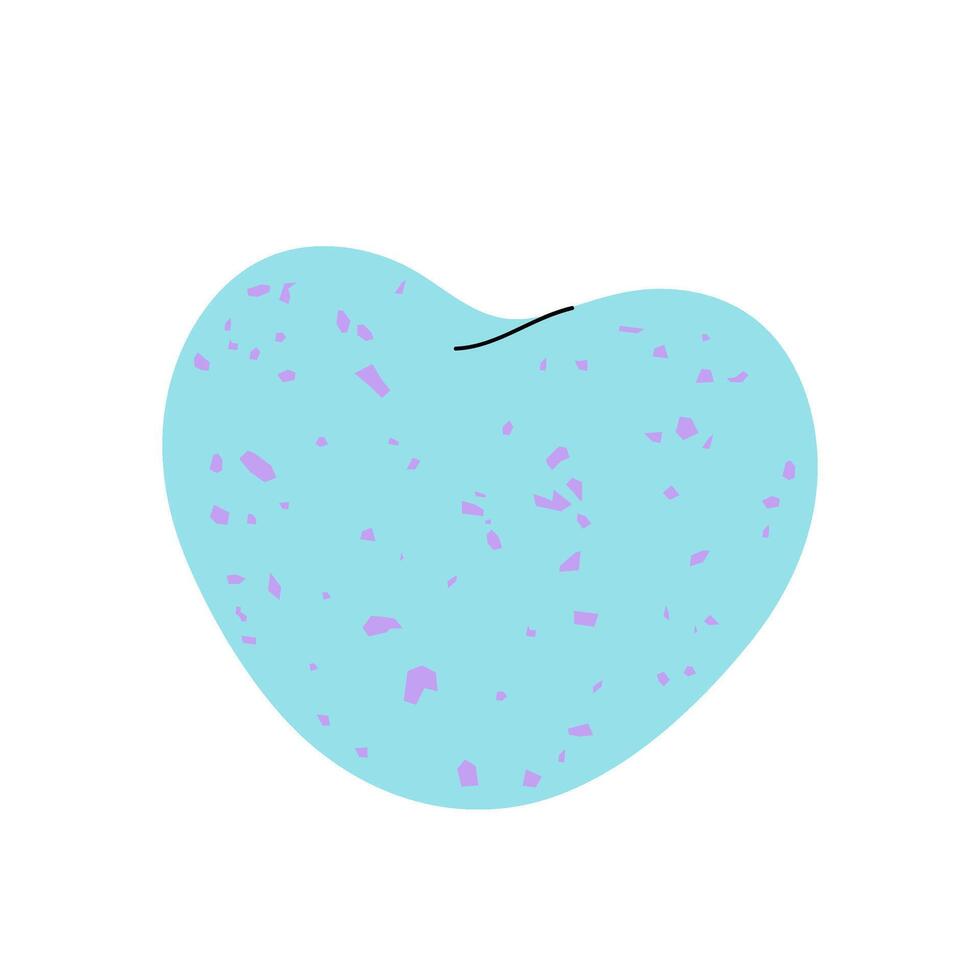 Bath bomb in heart shape. Cosmetic bubbling bath ball. Hygiene procedure and body care. Fragrant effervescent bath bombs. Cosmetic. vector
