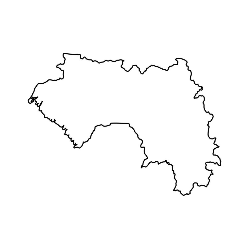 map of the Presidential Republic of Guinea vector