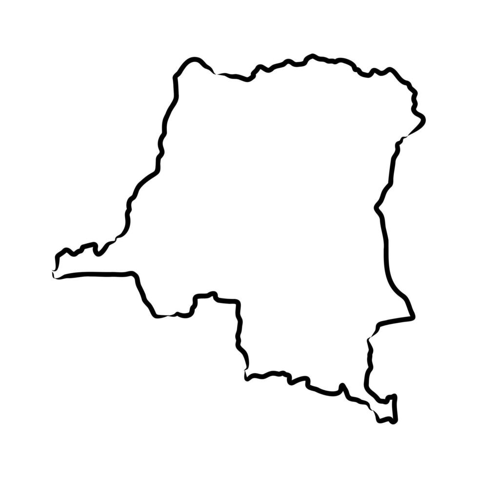 map of the Congo state sketch vector
